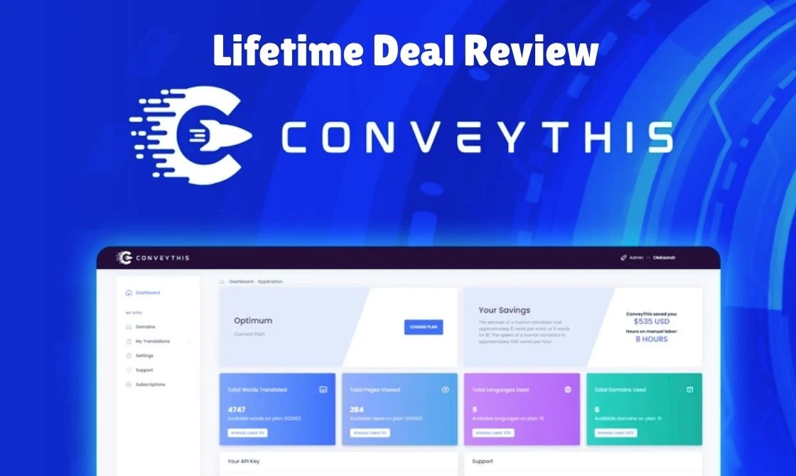 Conveythis lifetime deal Review